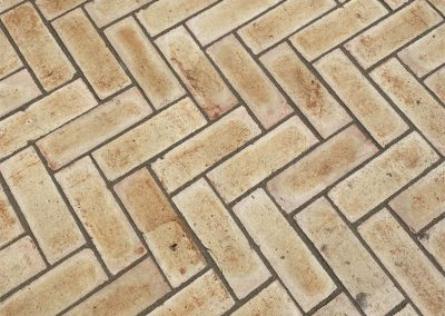 Herringbone designed terracotta tiles